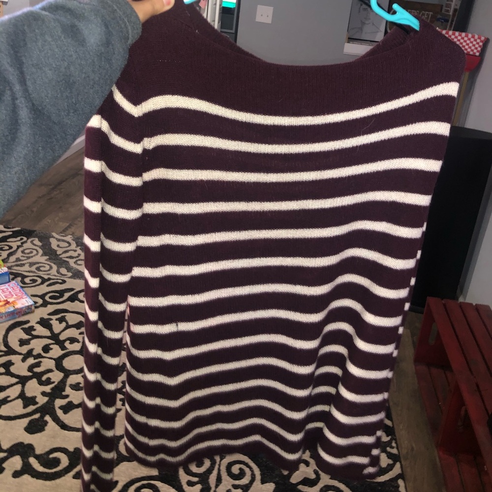 Stripped long sleeve sweater
